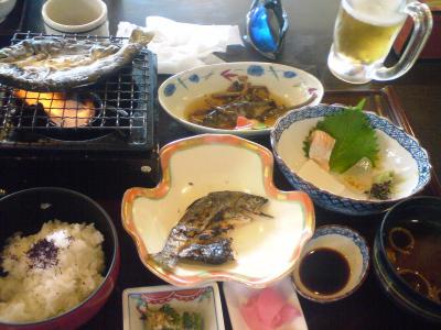 21岩魚とアマゴの一夜干し定食