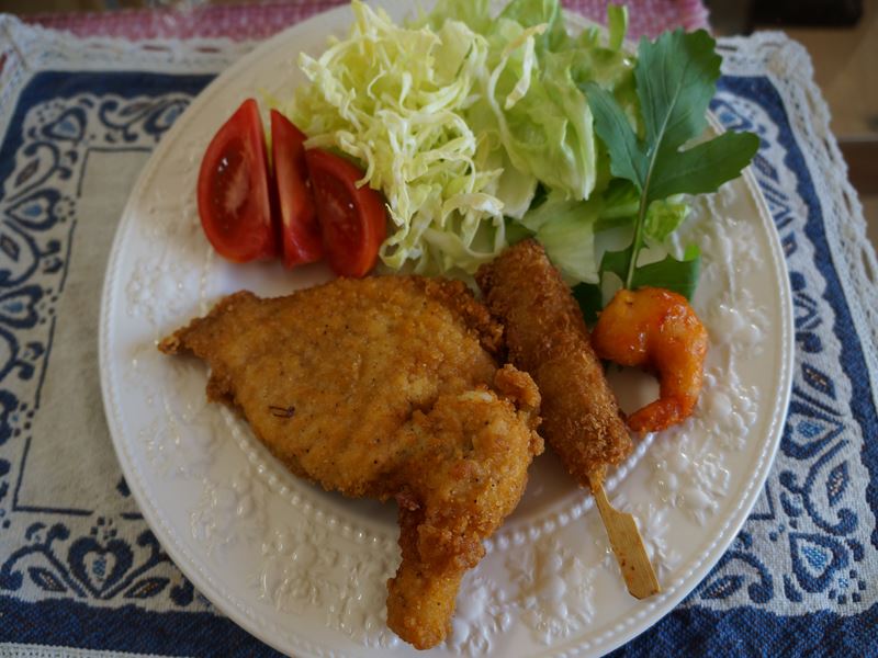 朝からご馳走