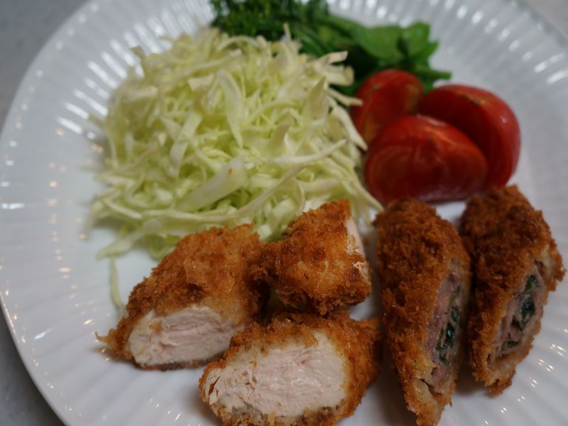 ササミと豚のシソ巻き