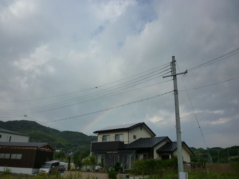 10月11日朝の虹