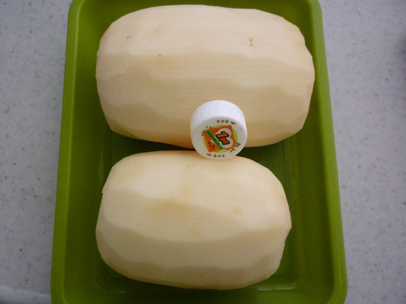 白くなった蓮根