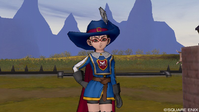 DQXで魔法戦士団制服を着た姿