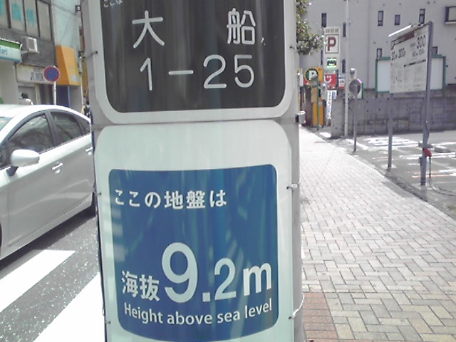 海抜表示プレート