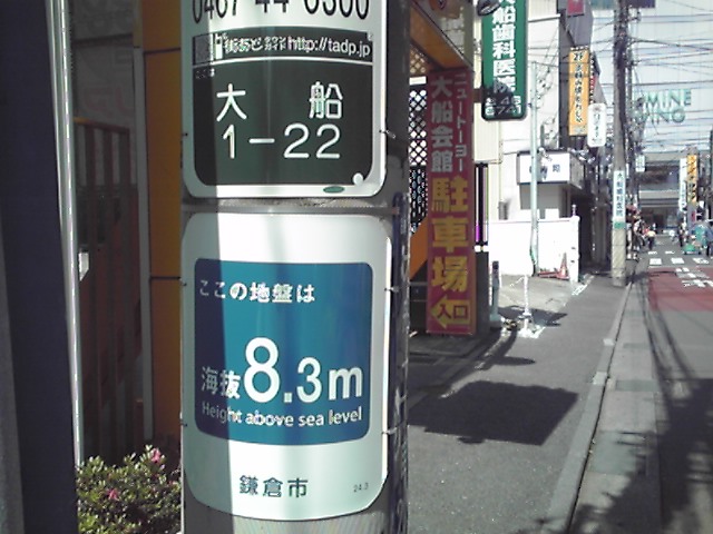 海抜表示プレート