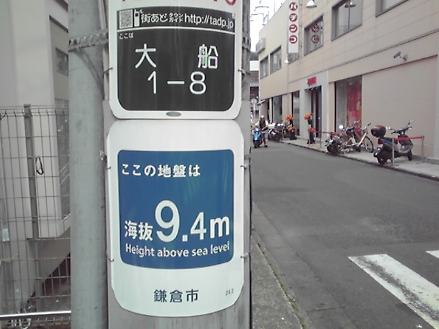 海抜表示プレート