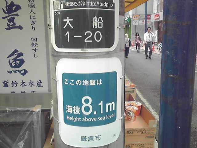 海抜表示プレート