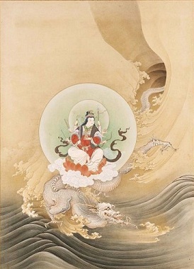 1886年.橋本雅邦 騎龍弁天図 ボストン美術館 日本美術の至宝