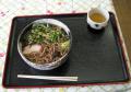 道の駅六合の山菜そば大盛り