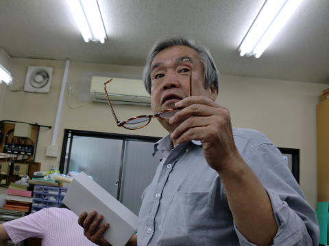 ベルト名入れ受け取りに来社です!!