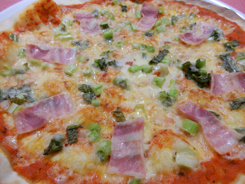 野沢菜ピザ