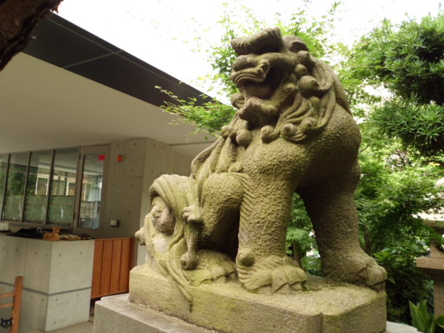 鳩森八幡狛犬1