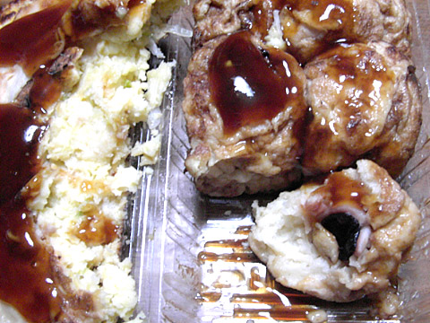 まらねろの 「大玉たこ焼き」 と 「お好み焼き」3