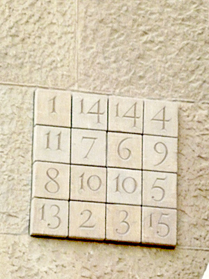 縦、横、斜め、どれを足しても33になる数字