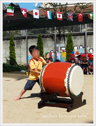 *保育園運動会 三男和太鼓*