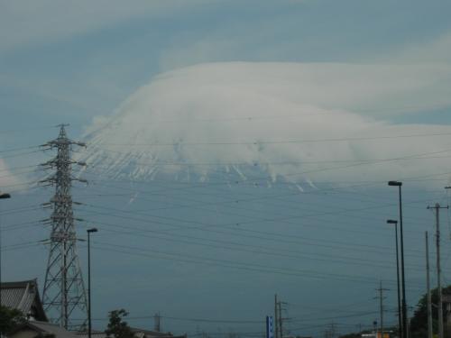 金環日食の朝の富士山2