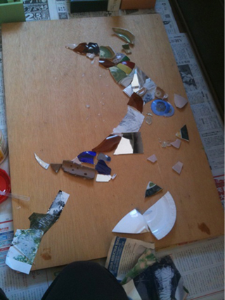 20121119カケラージュの月制作中
