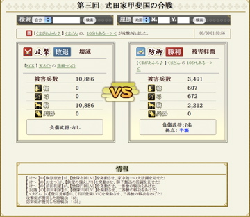 合戦状況報告書 詳細5 - 戦国IXA