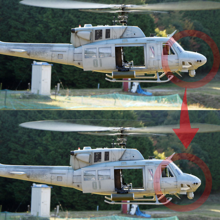 UH-1Nノーズ形状変更画像