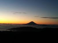 北岳から富士山