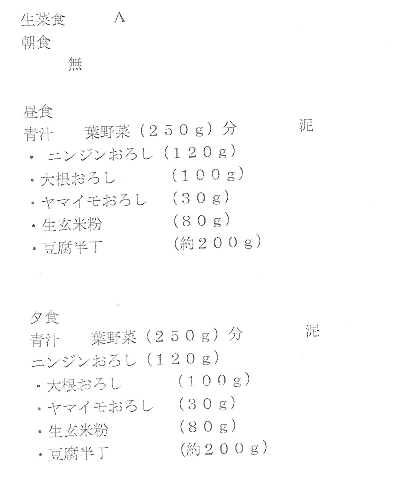 生菜食A