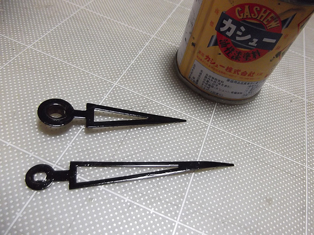 針はカシューで塗りました