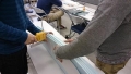 リブ切り作業中