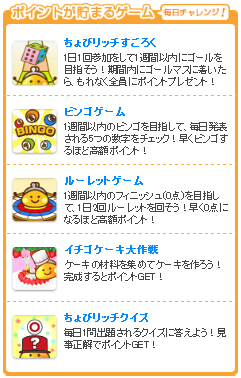 ちょびリッチコンテンツ