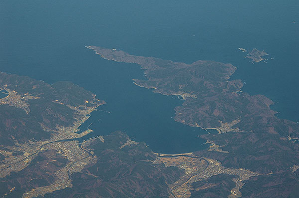三陸空撮(鵜住居、大槌上空)