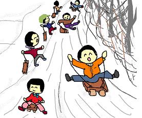 ソリ遊び