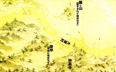 浦賀道見取絵図:妙真寺付近
