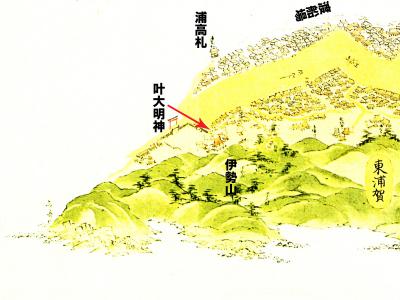 浦賀道見取絵図:東浦賀付近