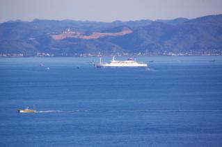 浦賀:浦賀城址より海上を望む