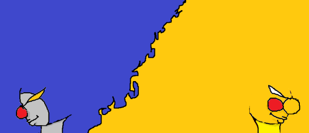 青と黄