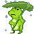 雨 カエル草