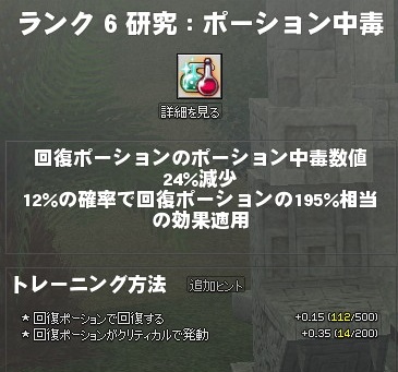 ポーション中毒修練