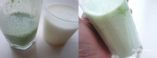 働き女子の3秒簡単スムージー 牛乳と粉末