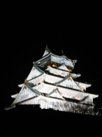 白く輝く大阪城!