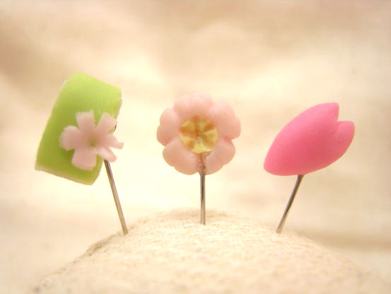 桜の和菓子のまち針03291