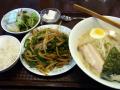 天一坊の青椒肉絲とラーメン定食120430