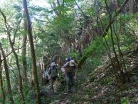 急登 登山道が続く