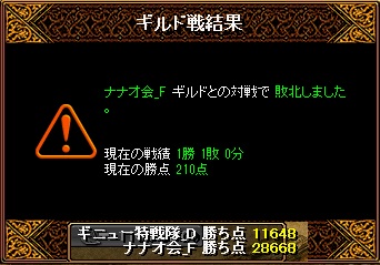 ギニューGv VSナナオ会_F様 結果