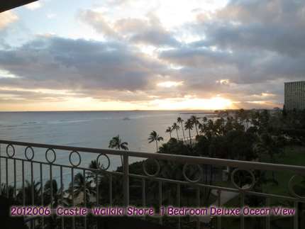 2012年6月 Castle-Waikiki Shore_1 Bedroom Deluxe Ocean View-Lanai