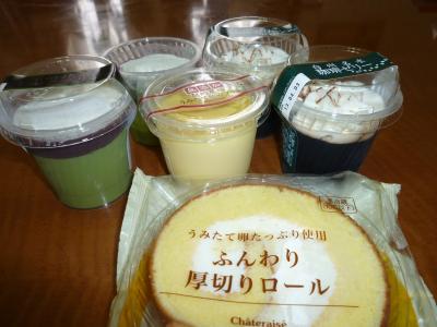 プリン・ロールケーキ