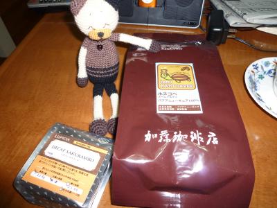 コーヒーとデカフェ・さくらんぼ(紅茶)