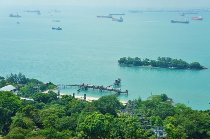 シンガポール セントーサ島 タイガー・スカイ・タワーからの景色