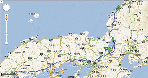 1日目:ざっくり経路