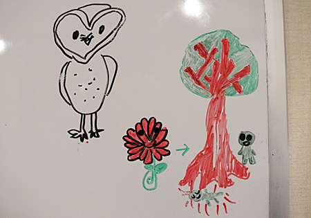 子供が描いたフクロウ