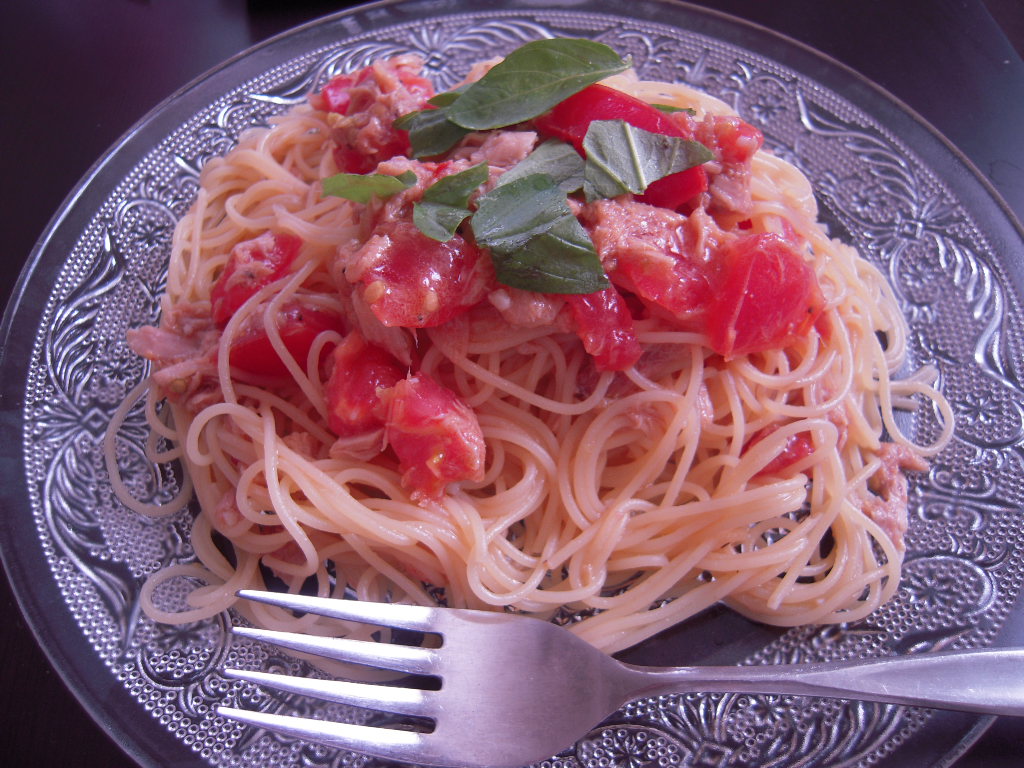 トマトとツナの冷製パスタ☆2