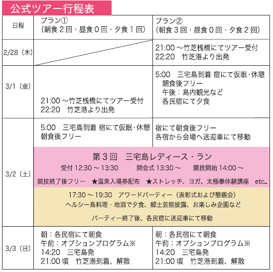 ツアー日程2
