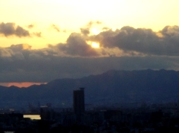 2013卯月の大阪の夕日